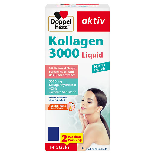 DOPPELHERZ Kollagen 3000 Liquid Sticks 14 St  