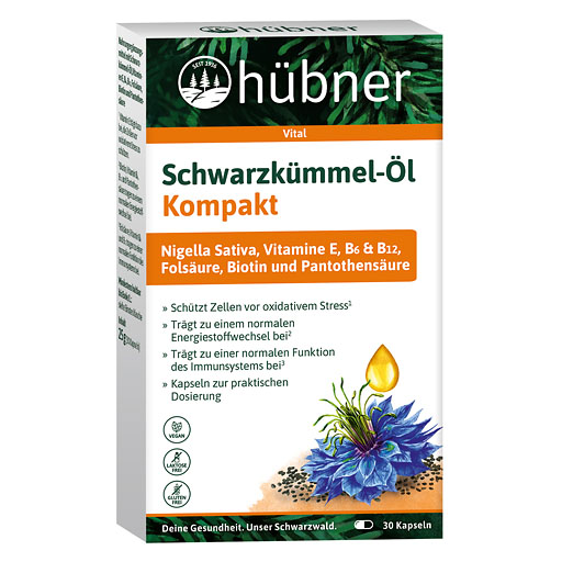 HÜBNER Schwarzkümmel-Öl Kompakt Kapseln 30 St  